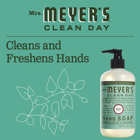 Kitchen sink setup with basil hand soap in reach.