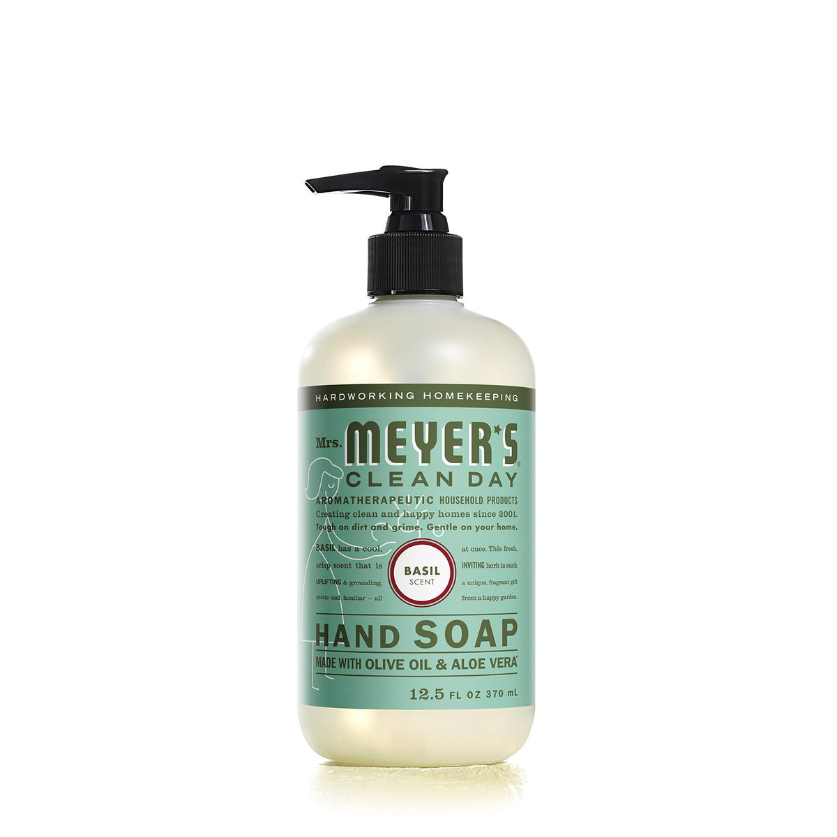 Creamy lather on hands with a cool, uplifting basil aroma.