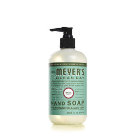 Creamy lather on hands with a cool, uplifting basil aroma.