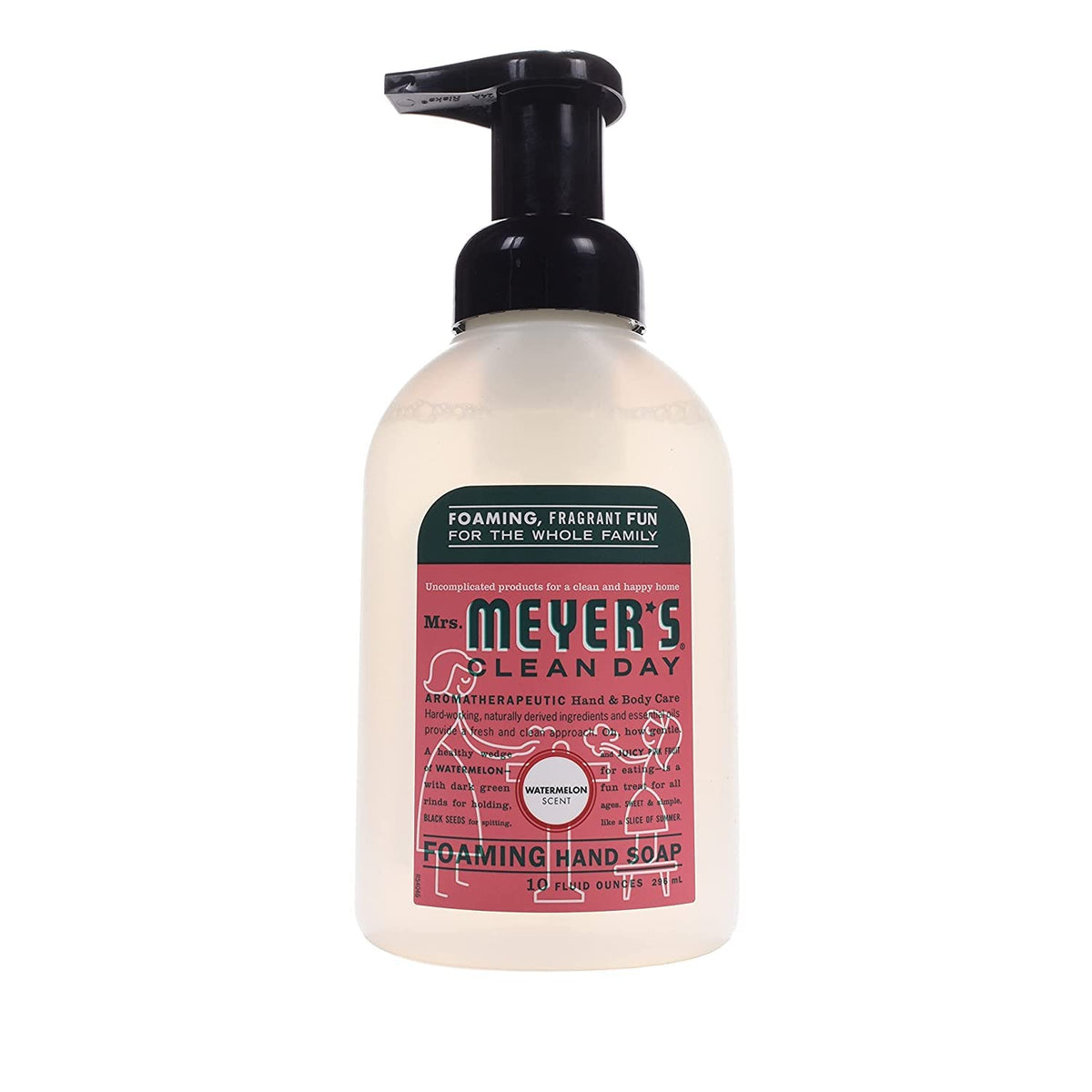 Foaming hand soap on hand illustrates gentle cleansing and quick rinse.