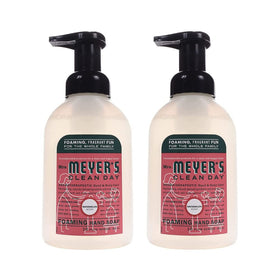 Mrs. Meyer's Clean Day Watermelon foaming hand soap bottle shows fresh packaging and ready lather.