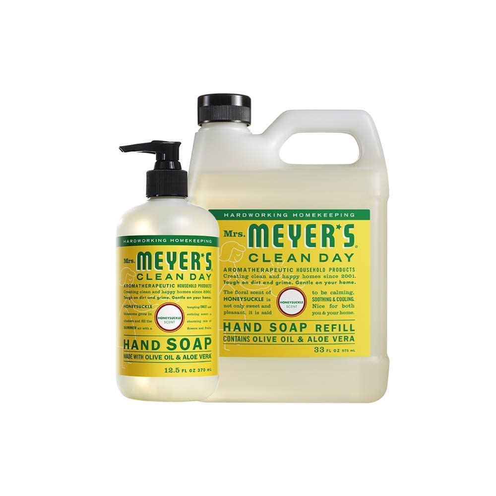Mrs. Meyer's Clean Day hand soap bottle ready for quick, refreshing cleansing.