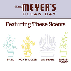 Mrs. Meyer's lavender refill bottle with non-drying cleansing for daily hands.