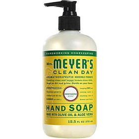 Basil scent bottle from Mrs. Meyer's line adds fresh kitchen aroma.