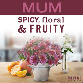 Mrs. Meyer's Clean Day Mum bubbles showing gentle cleansing and lingering fragrance