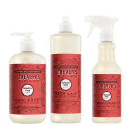 Mrs. Meyer's Tomato Vine hand soap bottle with pump for everyday hand cleansing