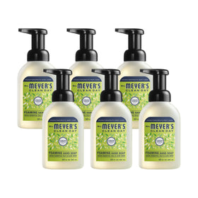 Mrs. Meyer's foaming hand soap Lemon Verbena bottle for everyday handwashing.