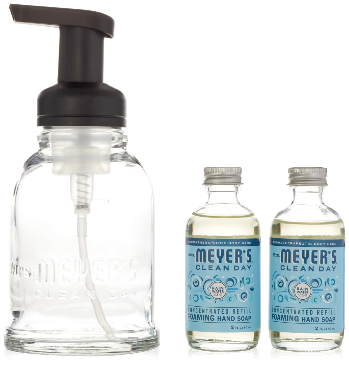 Mrs. Meyer's foaming hand soap starter kit bottle for gentle hand cleansing.