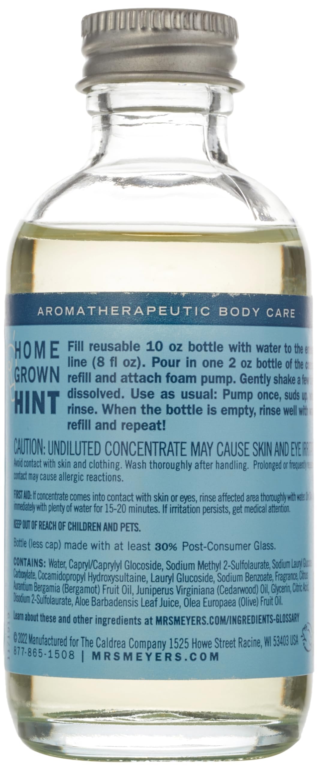 Mrs. Meyer's foaming hand soap starter kit packaging for easy setup and use.