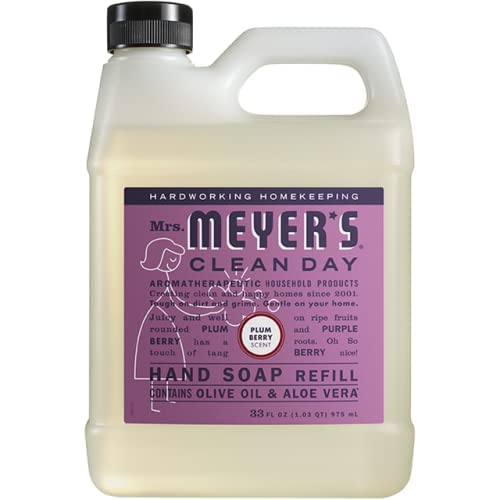 Mrs. Meyer's hand soap refill visuals promote sustainable cleaning habits