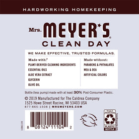Bathroom setup showing Mrs. Meyer's Lavender hand soap at reach for routine tasks.
