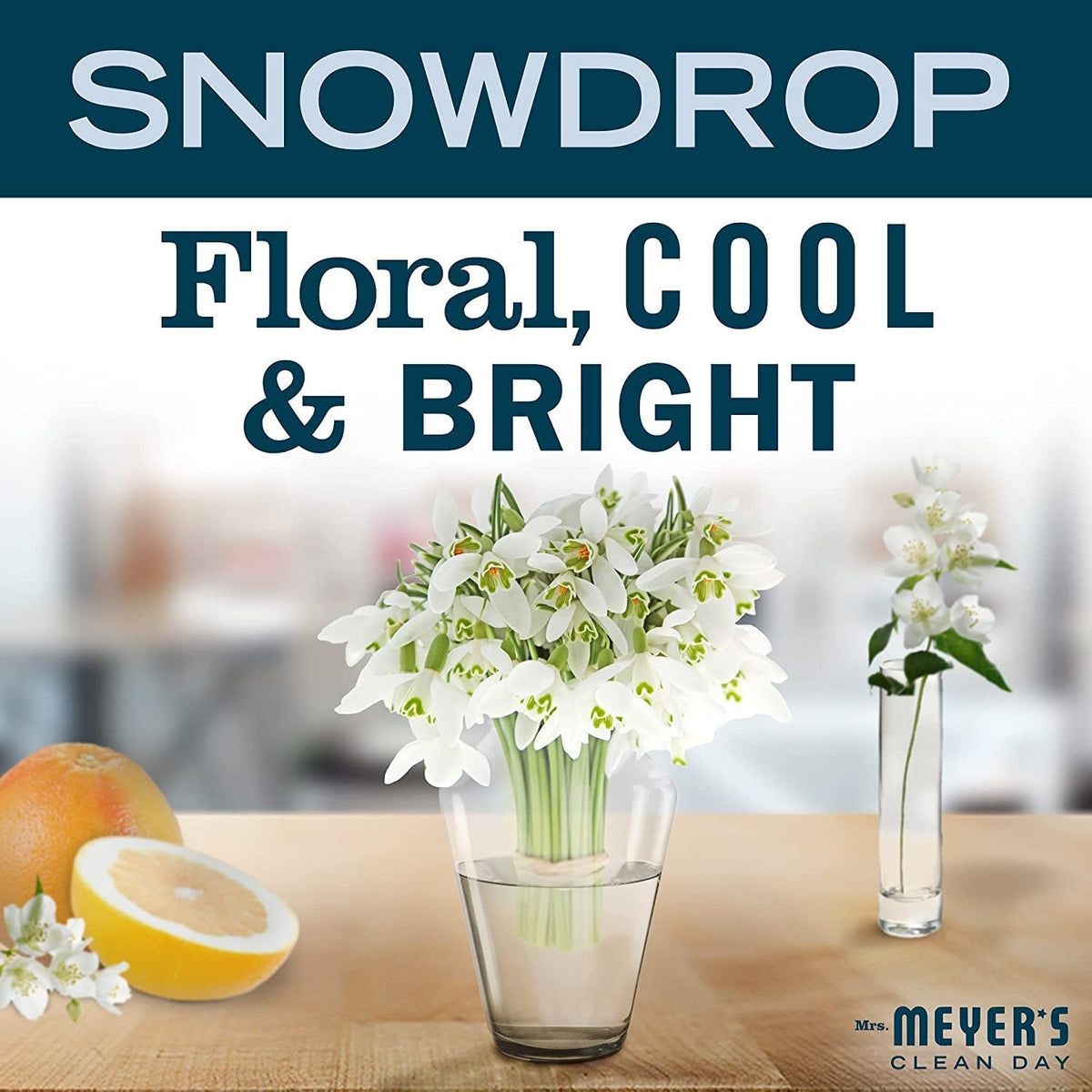 SnowDrop scent in a winter-themed bathroom setting