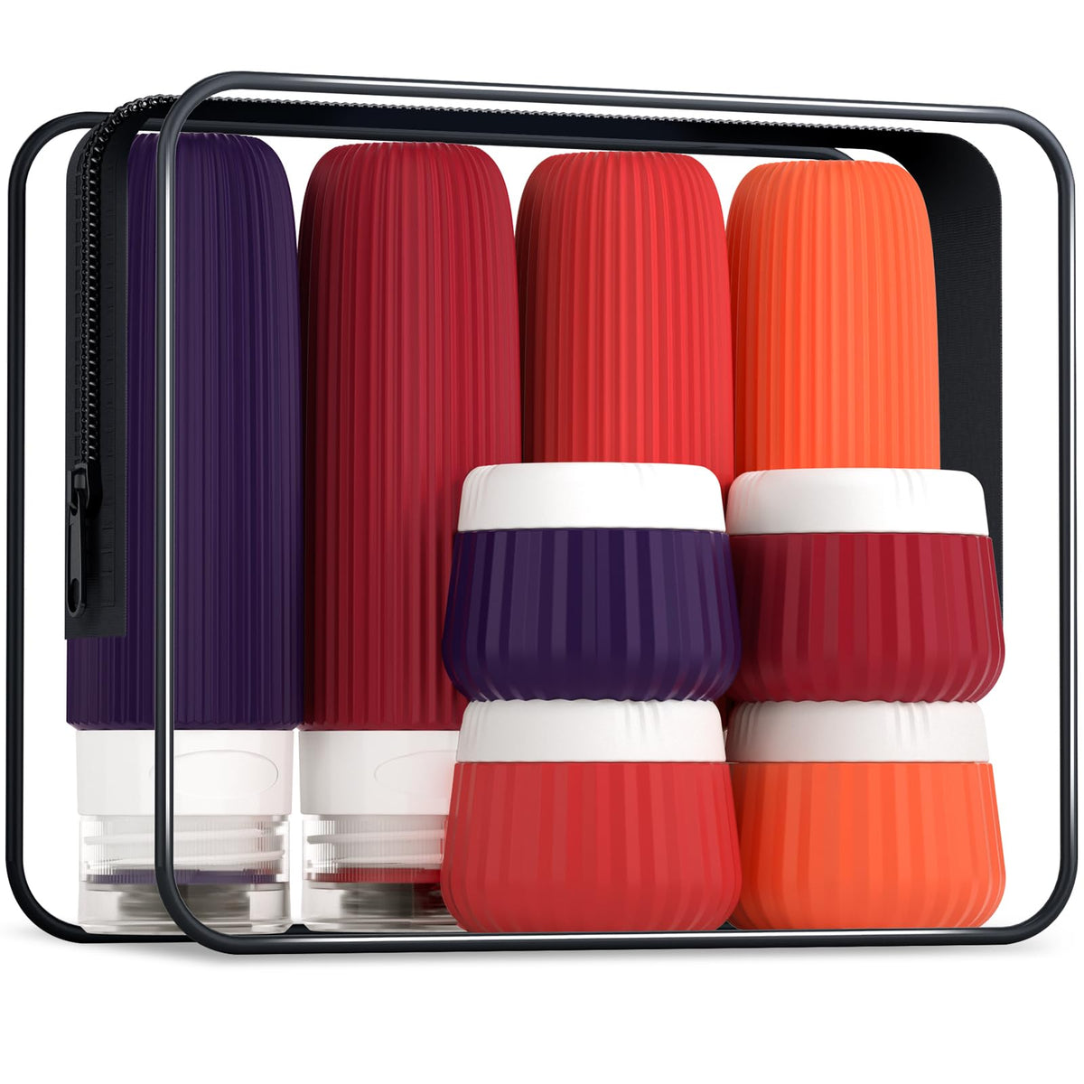 Mrsdry 3oz silicone travel bottles for easy squeezing and leak-proof travel.