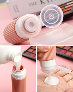 Mrsdry 4-pack silicone cream jars ideal for creams and lotions on the go.
