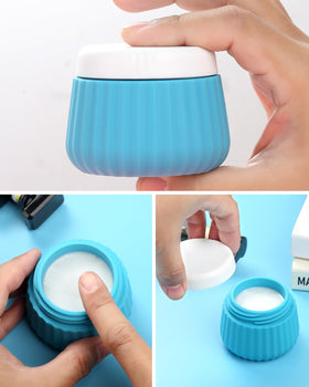 Mrsdry clear makeup bag shows travel bottles for quick access.