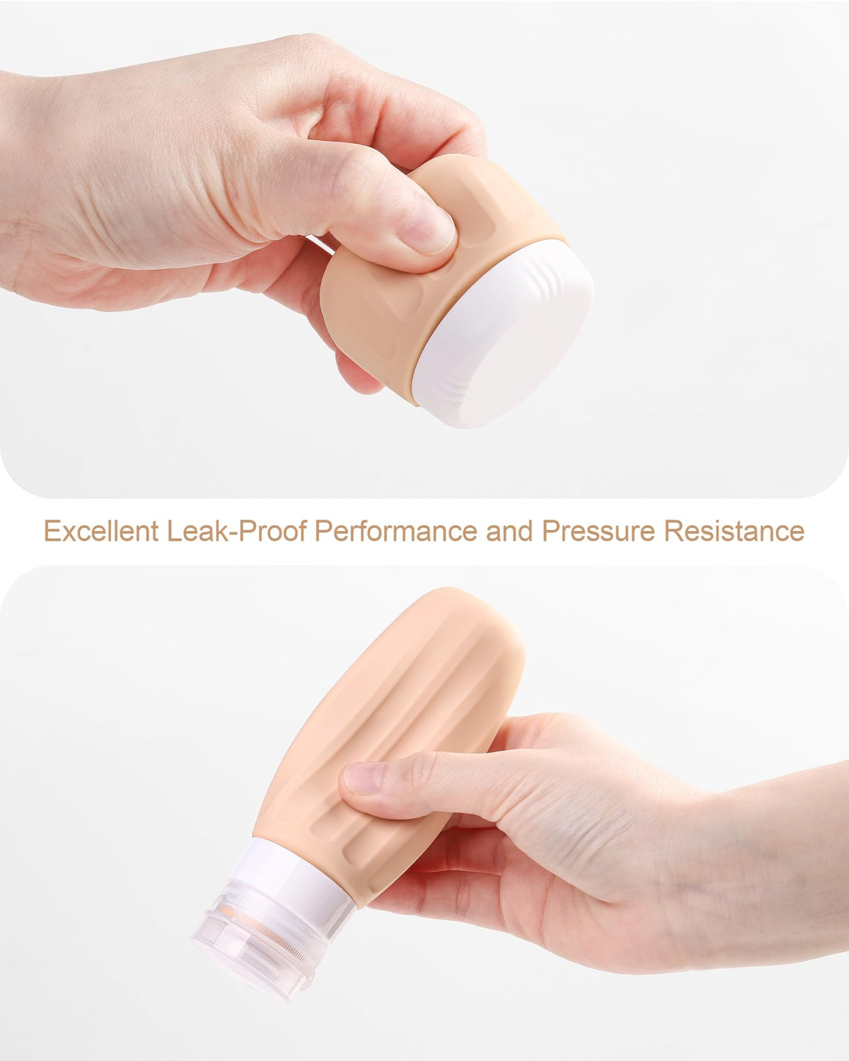 Mrsdry leak-proof cap on a travel bottle secures contents during transit