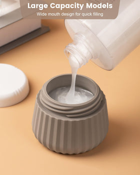 Mrsdry leak-proof silicone jars prevent spills in luggage and bags.