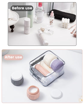 Mrsdry on-the-go kit supports organized grooming during plane trips.