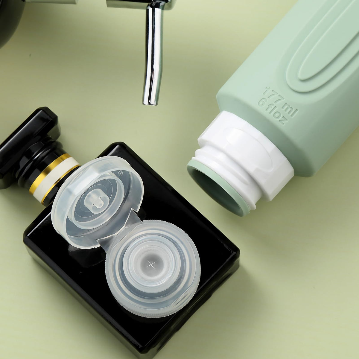 Mrsdry opal-shaped bottles help minimize wasted product and fit neatly in bags.