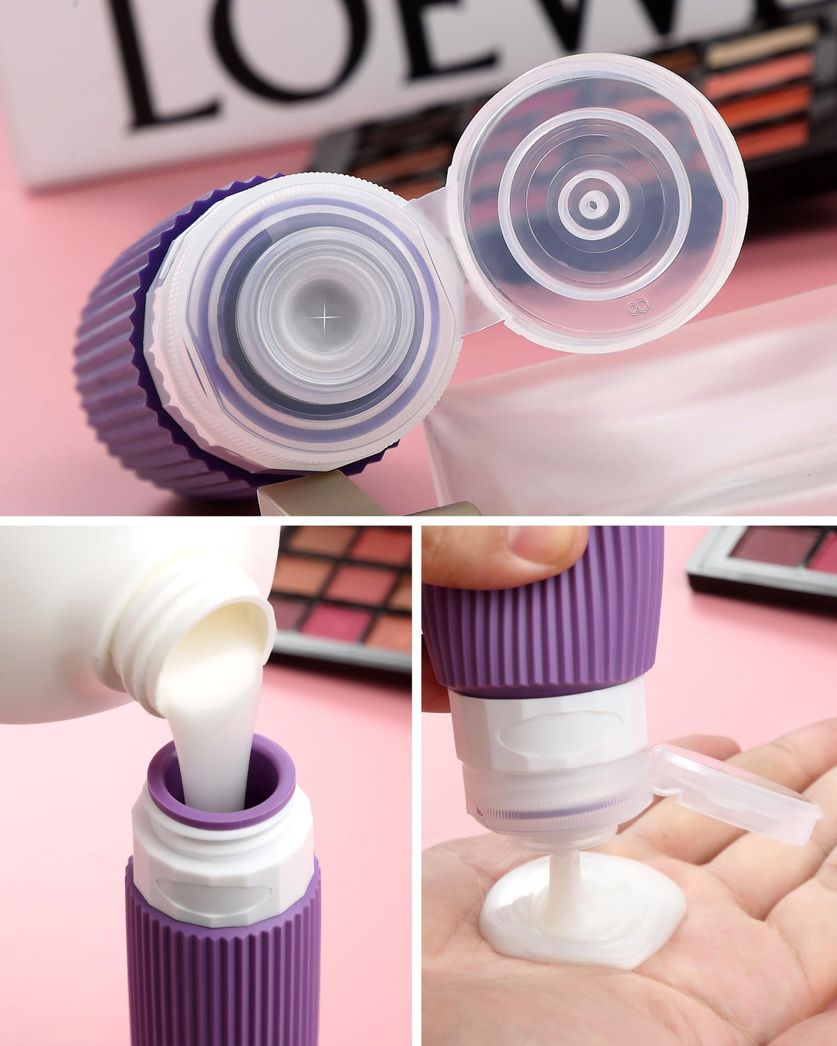 Mrsdry silicone cream jars 1oz leakproof for secure luggage