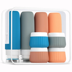 Mrsdry silicone squeeze bottles 4-pack for leak-proof travel storage.