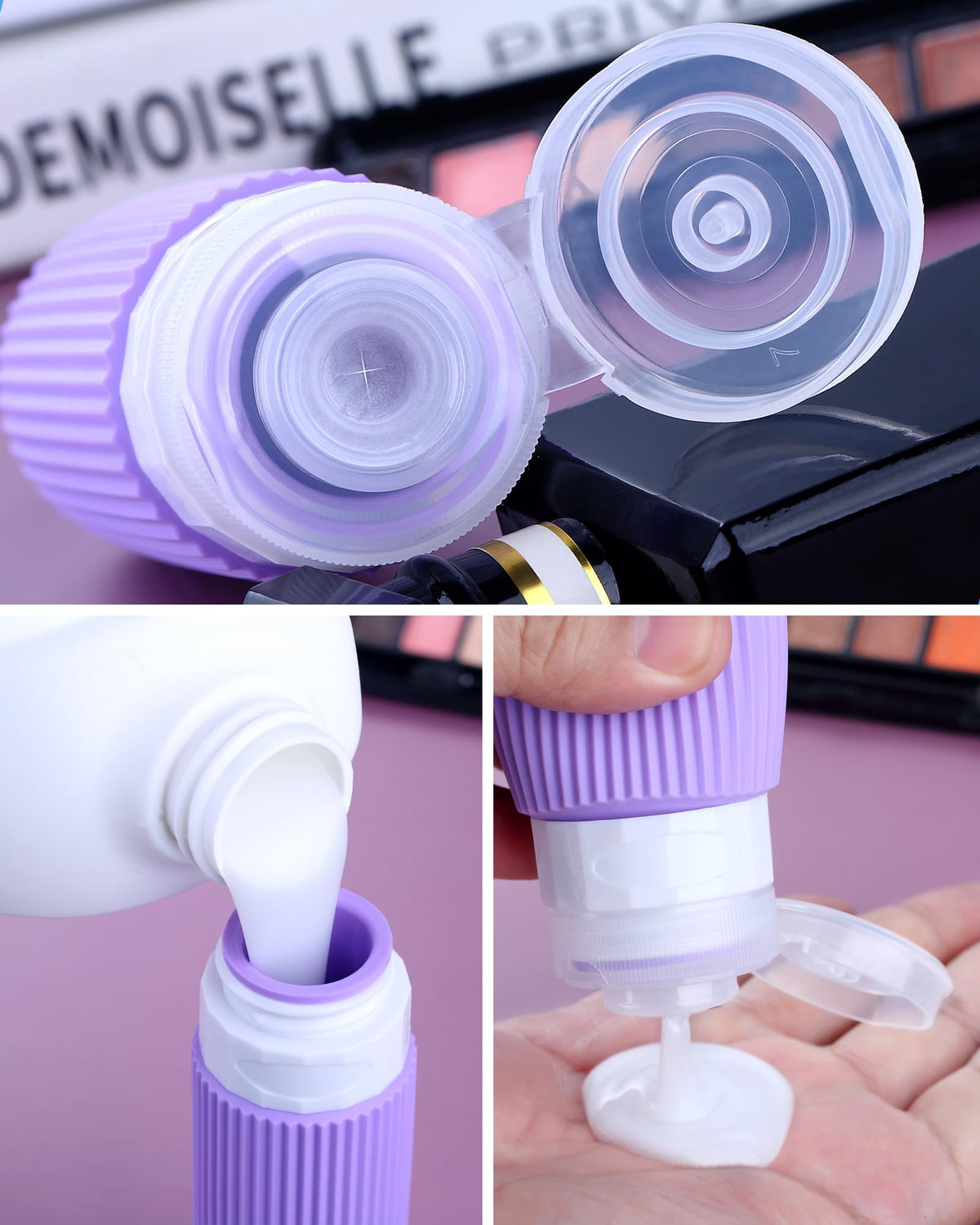 Mrsdry travel bottles: four cream jars ideal for creams and lotions during trips.