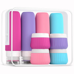 Mrsdry travel bottles: four squeeze bottles, compact and leak-proof for on-the-go storage.