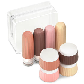 Mrsdry travel bottles 8-pack neatly organize your toiletries for easy packing.