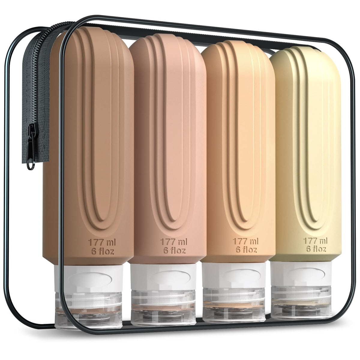 Mrsdry travel bottles show a 3-layer leak-proof design to secure liquids in luggage.