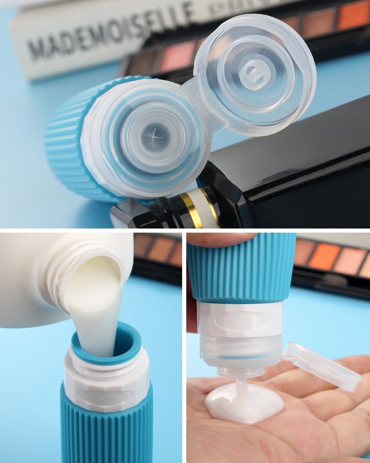 Mrsdry silicone cream jars ideal for lotions and creams while traveling.