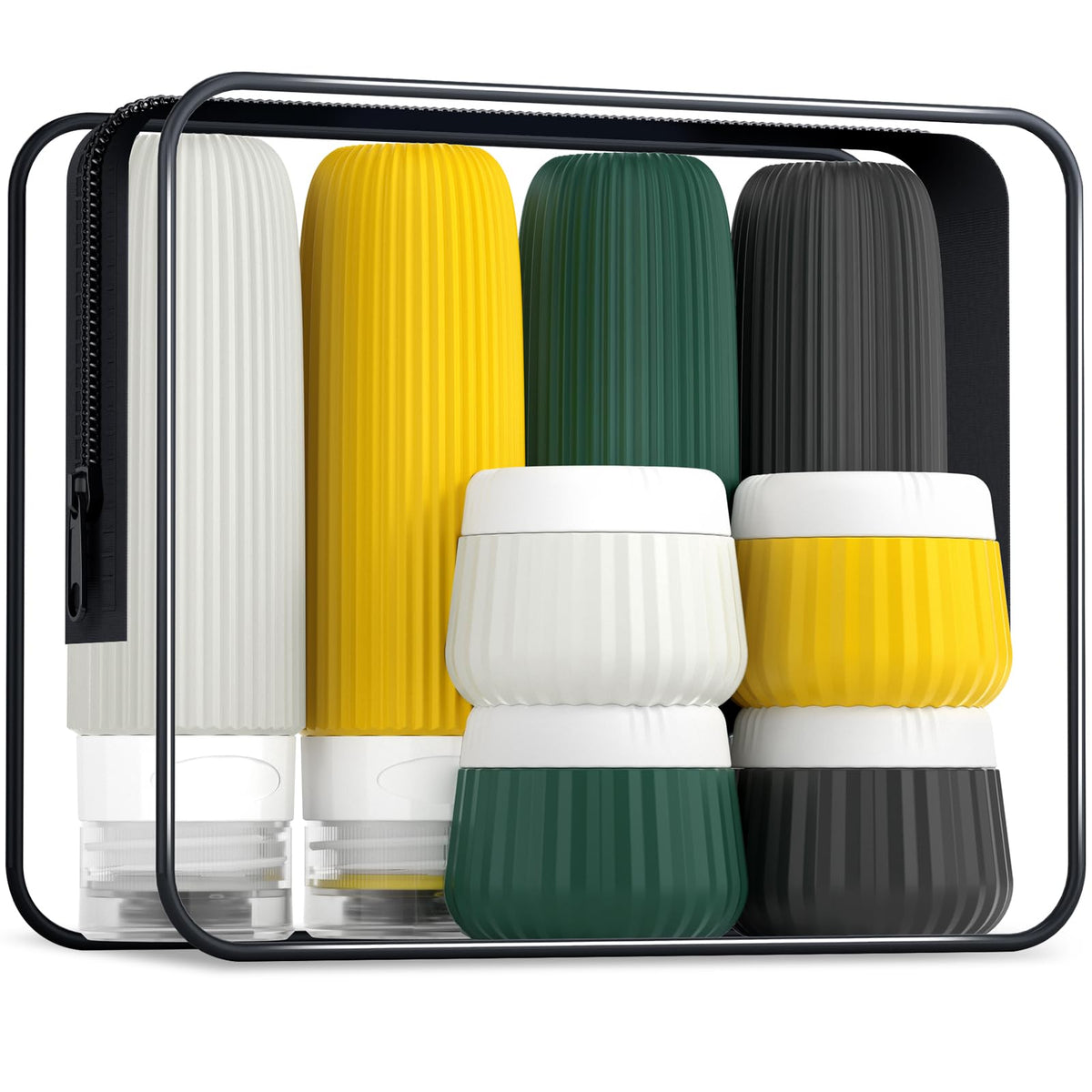Mrsdry travel silicone squeeze bottles with 3oz capacity for leak-free packing.