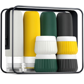 Mrsdry travel silicone squeeze bottles with 3oz capacity for leak-free packing.