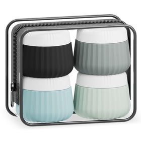 Mrsdry four-pack travel containers shown for organized toiletries on the go