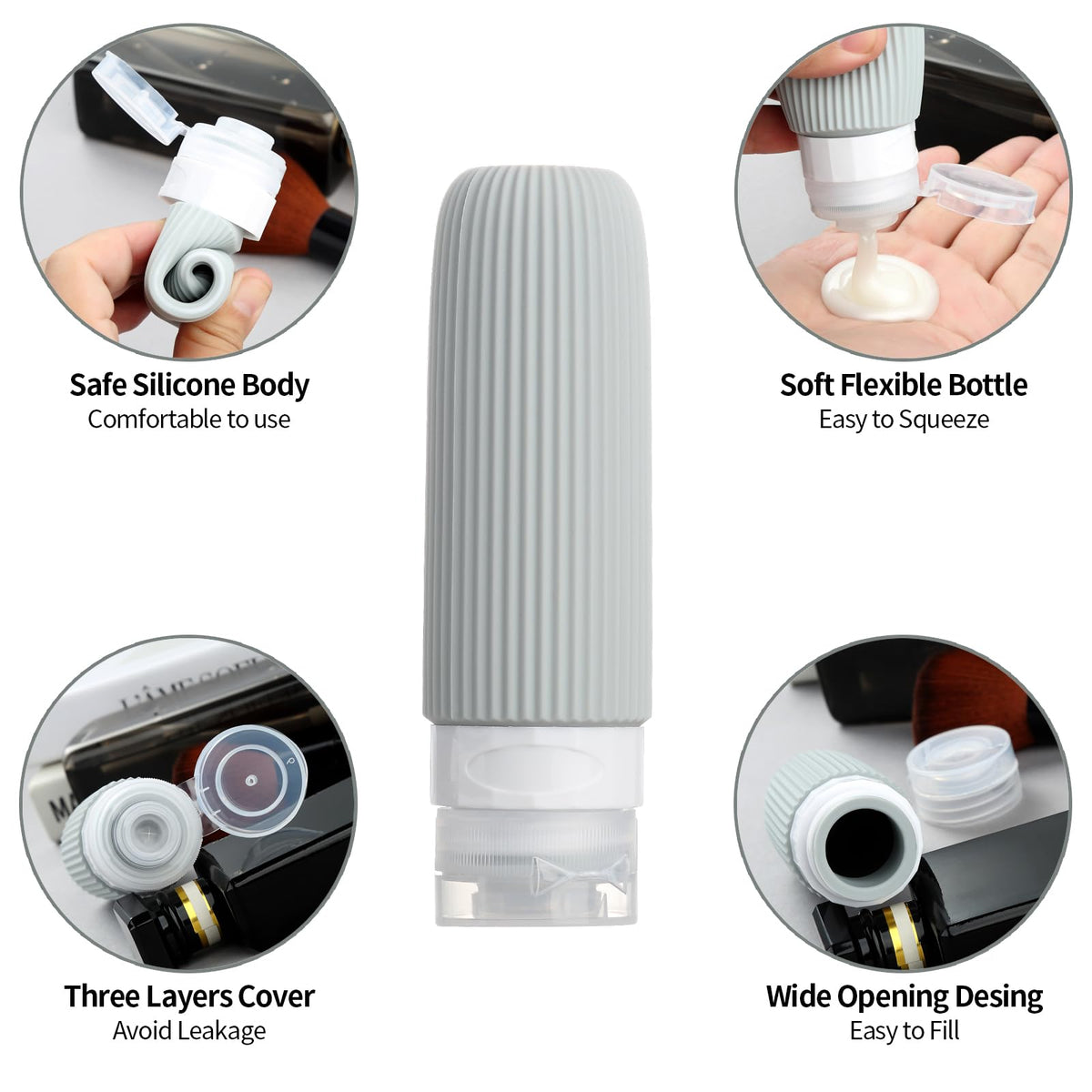 Mrsdry travel jars for creams and gels