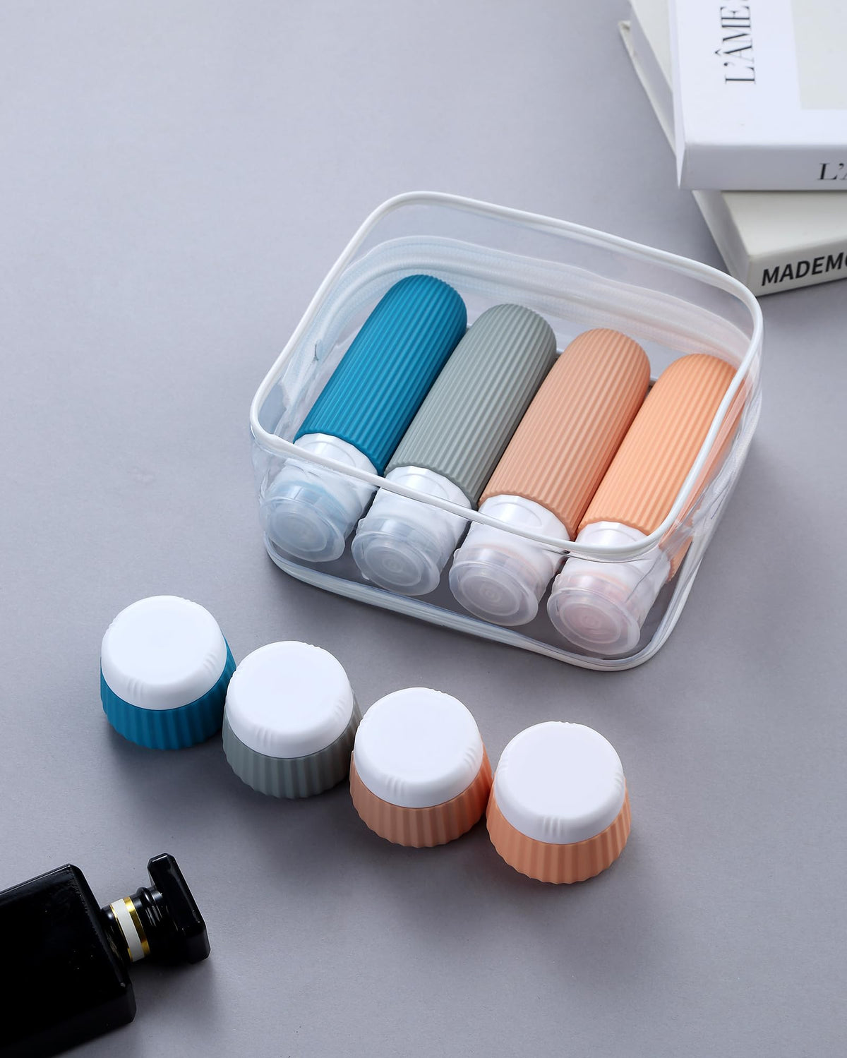 Mrsdry travel set fits easily in bags for quick refills.