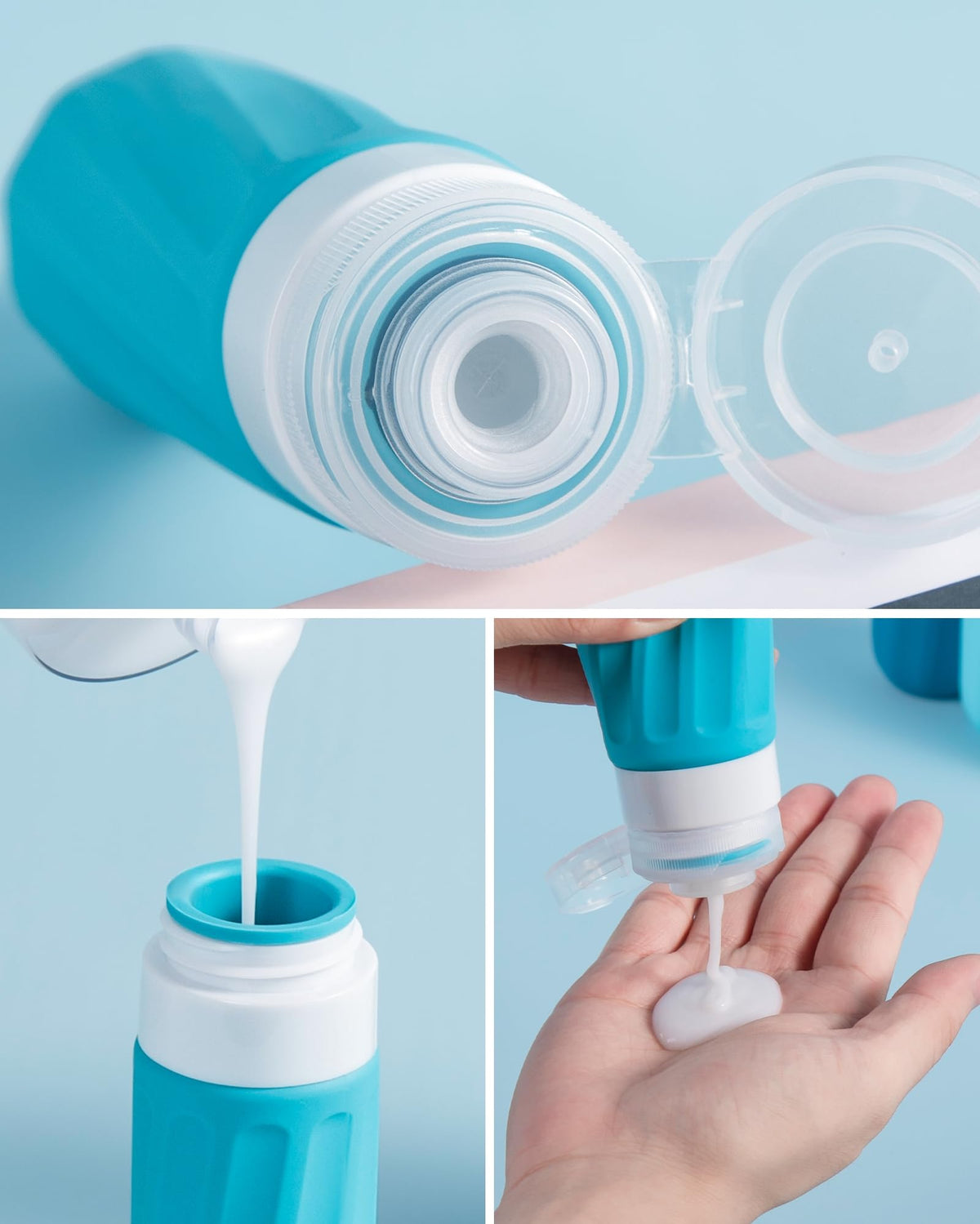 Mrsdry silicone cream jars 3oz, leak-resistant and travel-ready