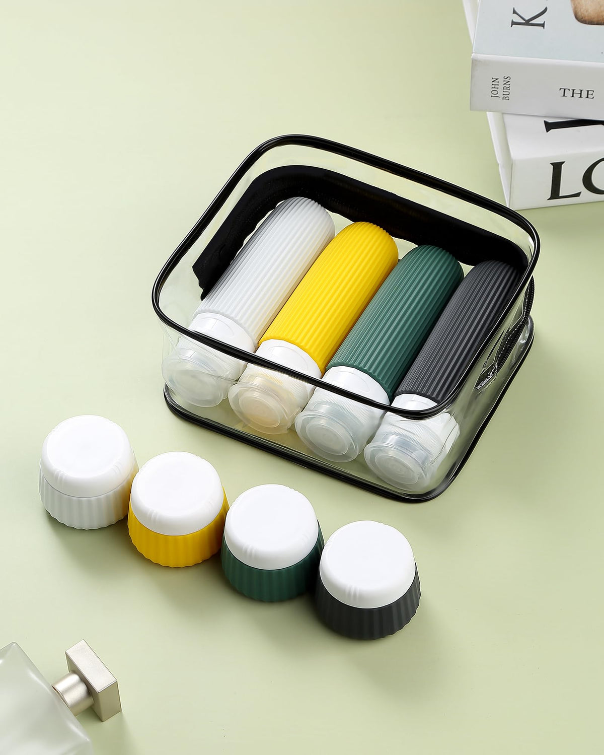 Mrsdry TSA-approved travel containers fit in carry-on luggage.