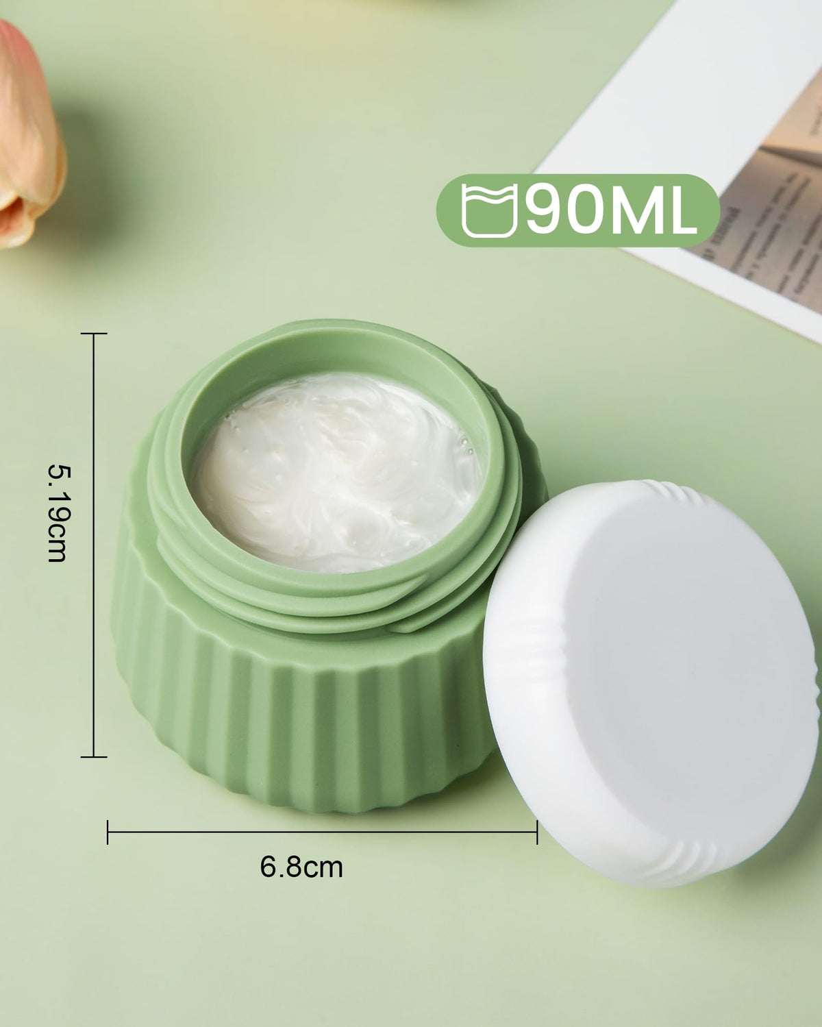 Mrsdry wide opening jars enable easy filling and precise application of creams.
