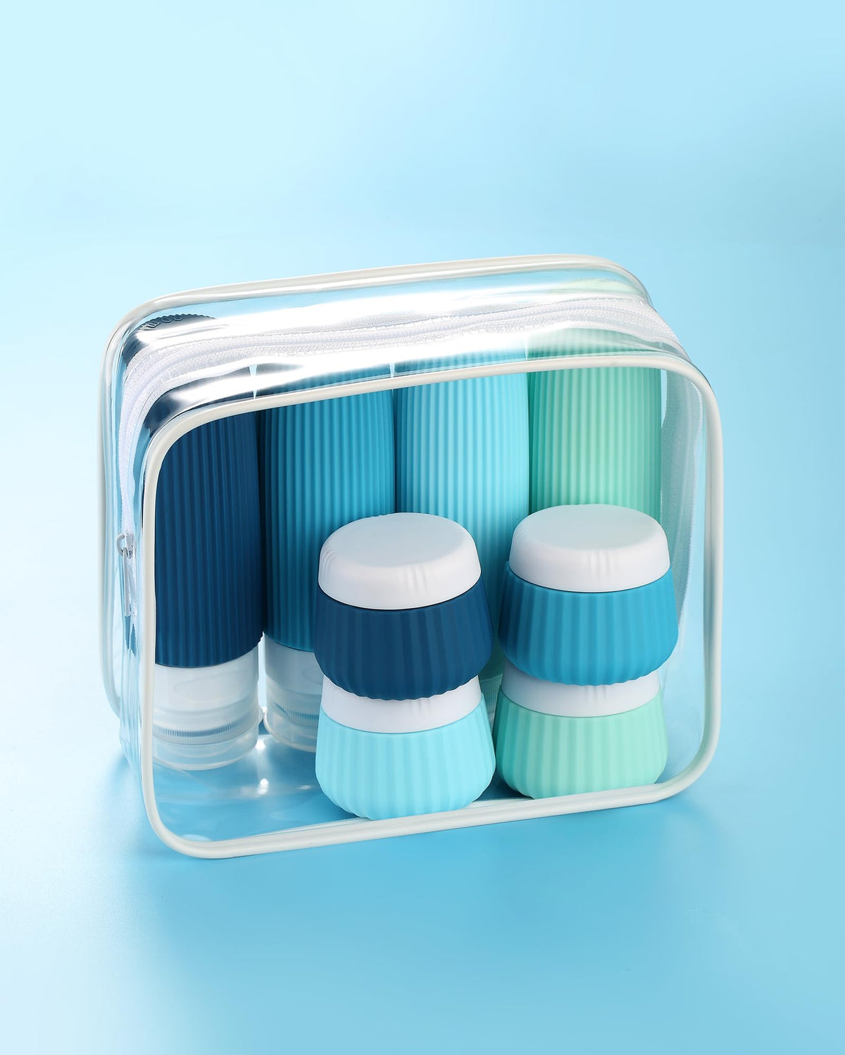 Mrsdry wide-opening containers make refilling shampoo easy.