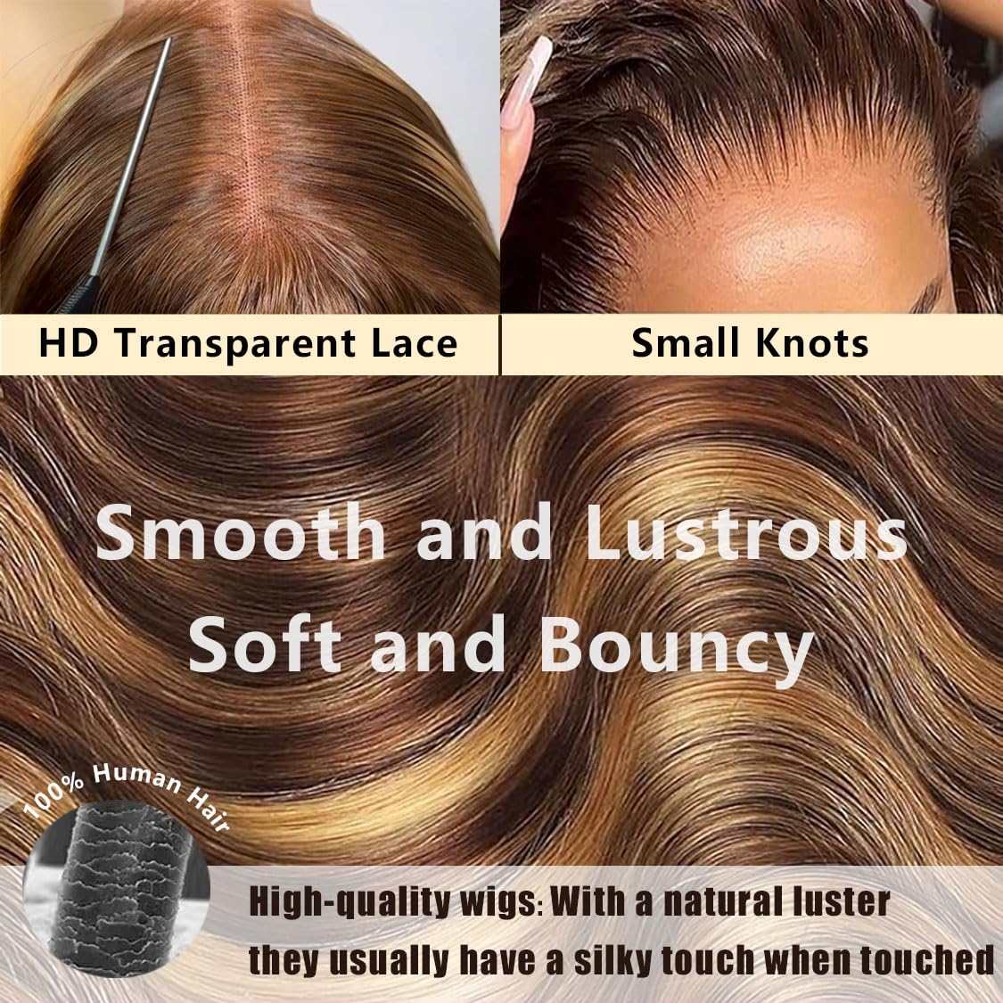 MSCLARA pre-plucked hairline with baby hairs for realism