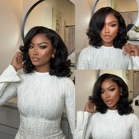 mscoco wig with pre-bleached knots creates a natural hairline.