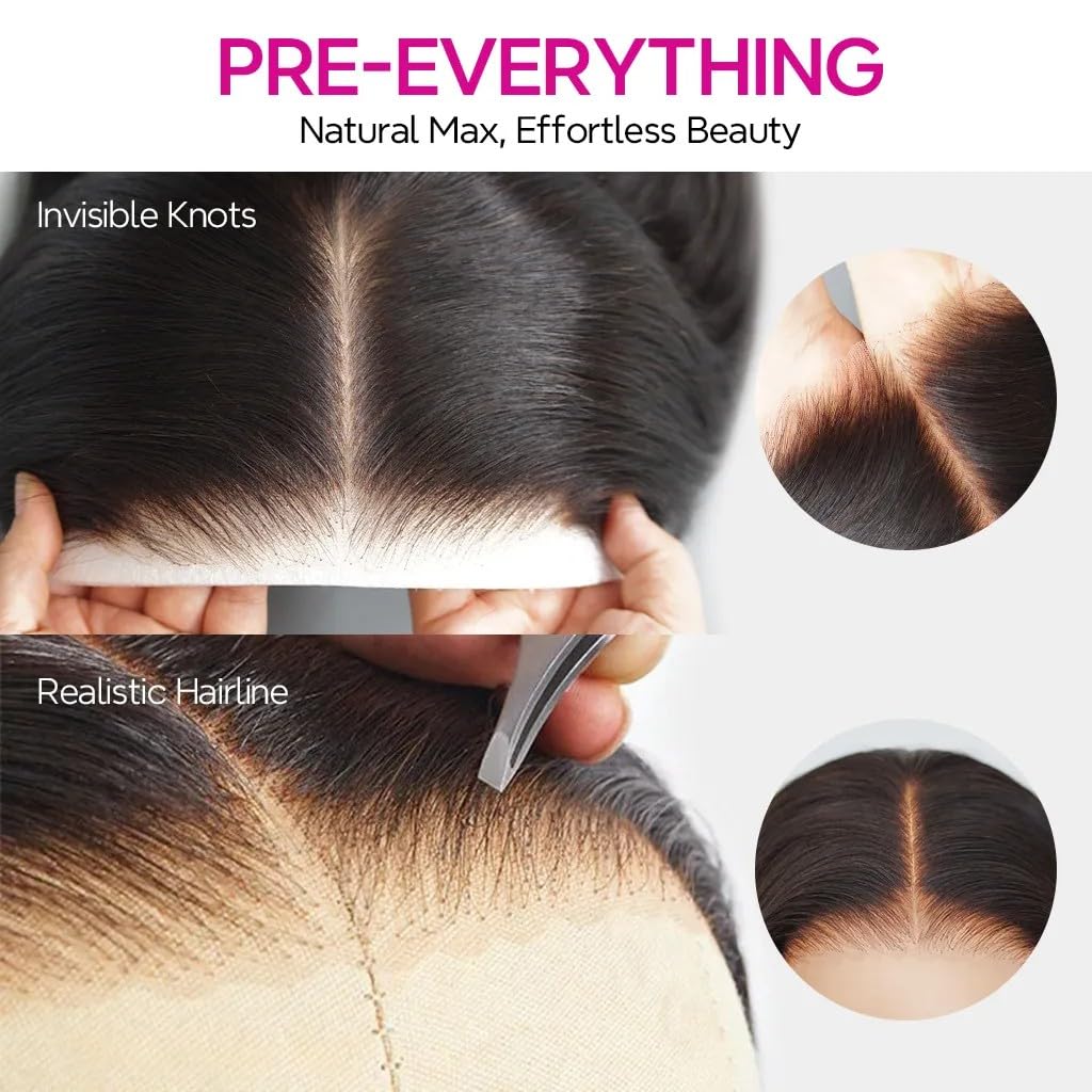 mscoco bob wig with pre-cut HD lace blends skin tone for seamless front.