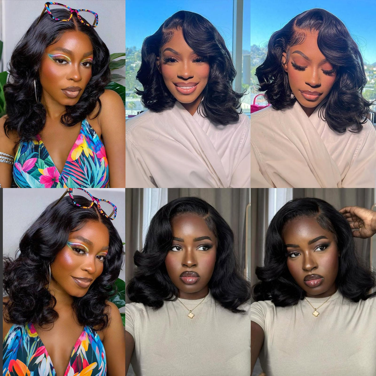 Wear middle or side parts for versatile styling.