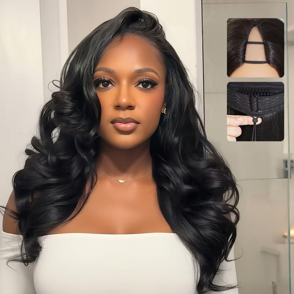 Mscoco V Part Wig close-up texture for seamless blending