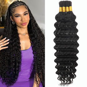 MsDanna 20 inch deep wave braiding hair for boho looks and easy styling.