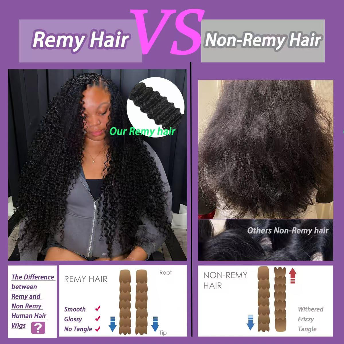 MsDanna Brazilian virgin remy curly hair delivers natural shine and texture.