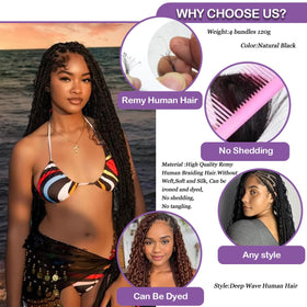 MsDanna knotless braids bulk hair enables smooth, seamless braid creation.