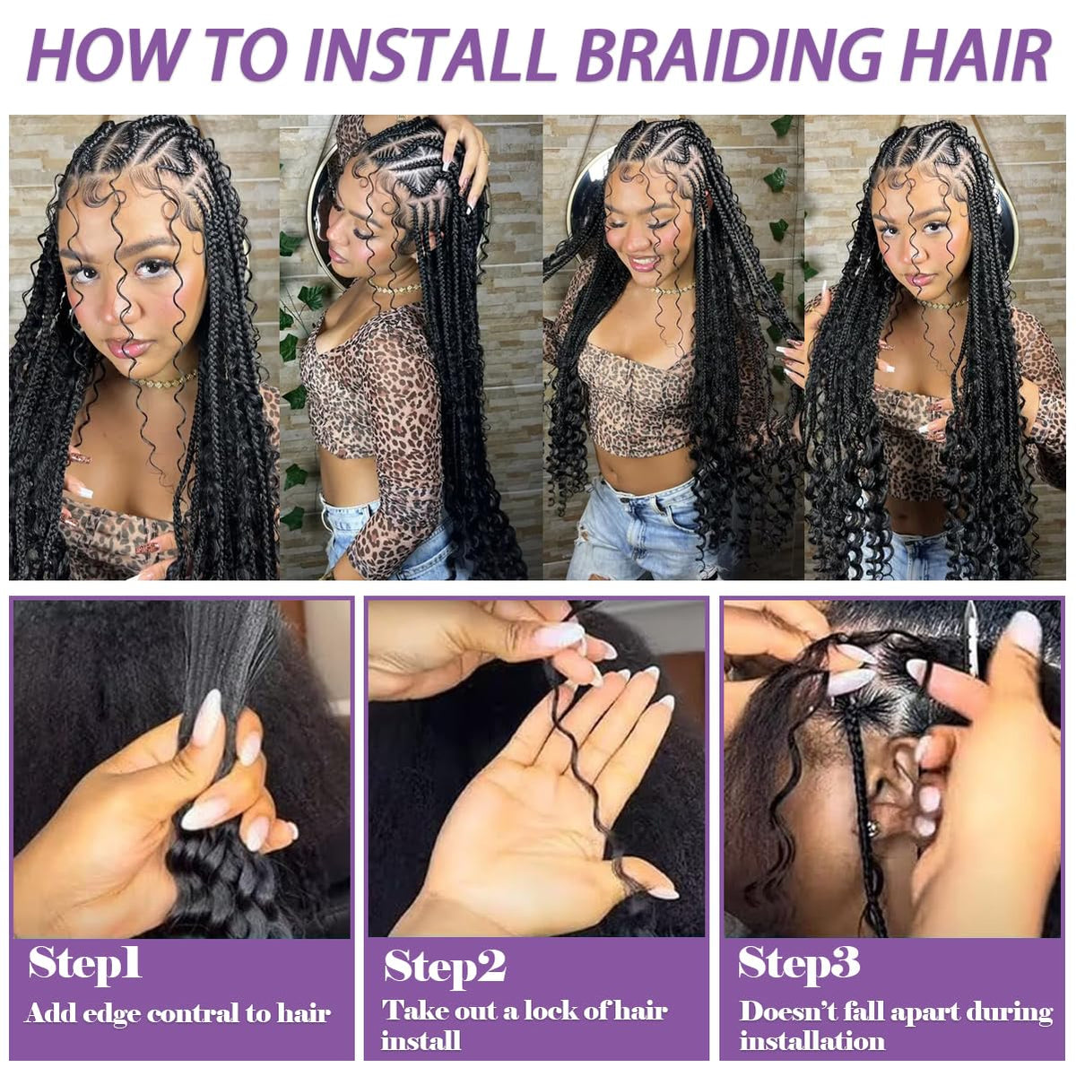MsDanna natural color braiding hair blends with many skin tones.