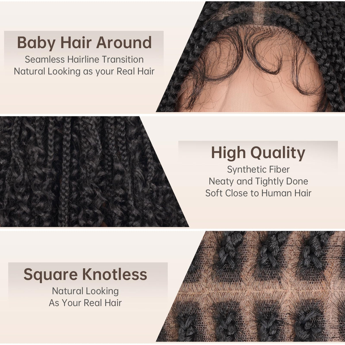 MS.FEEL Adjustable strap and combs ensure secure fit during activities.