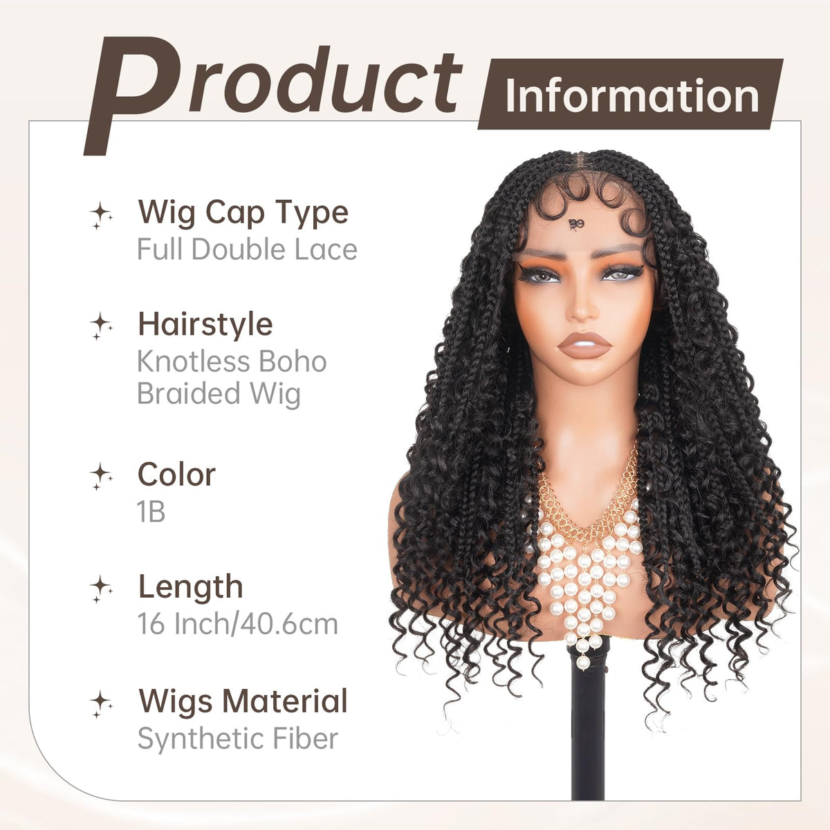 MS.FEEL Boho wig close-up shows HD lace detail for natural look.